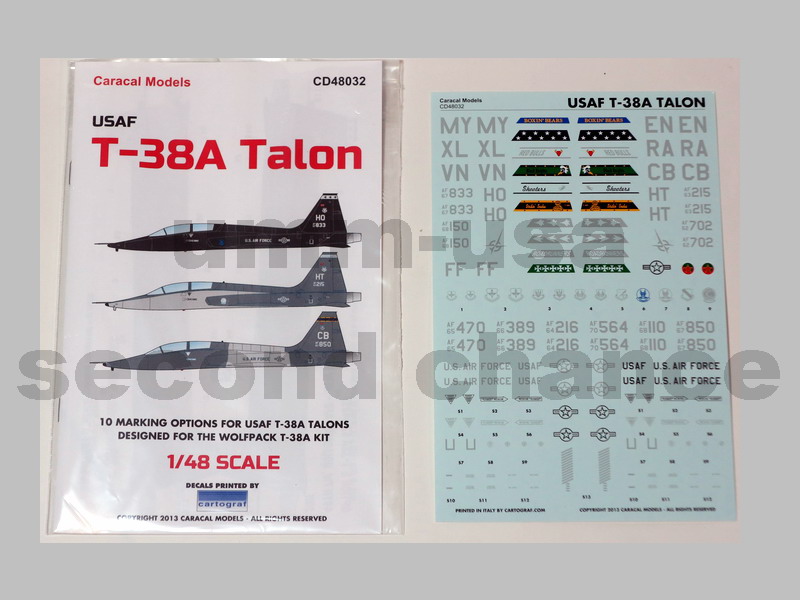 CD48032 USAF T-38A Talon Decals (SCH) 1/48